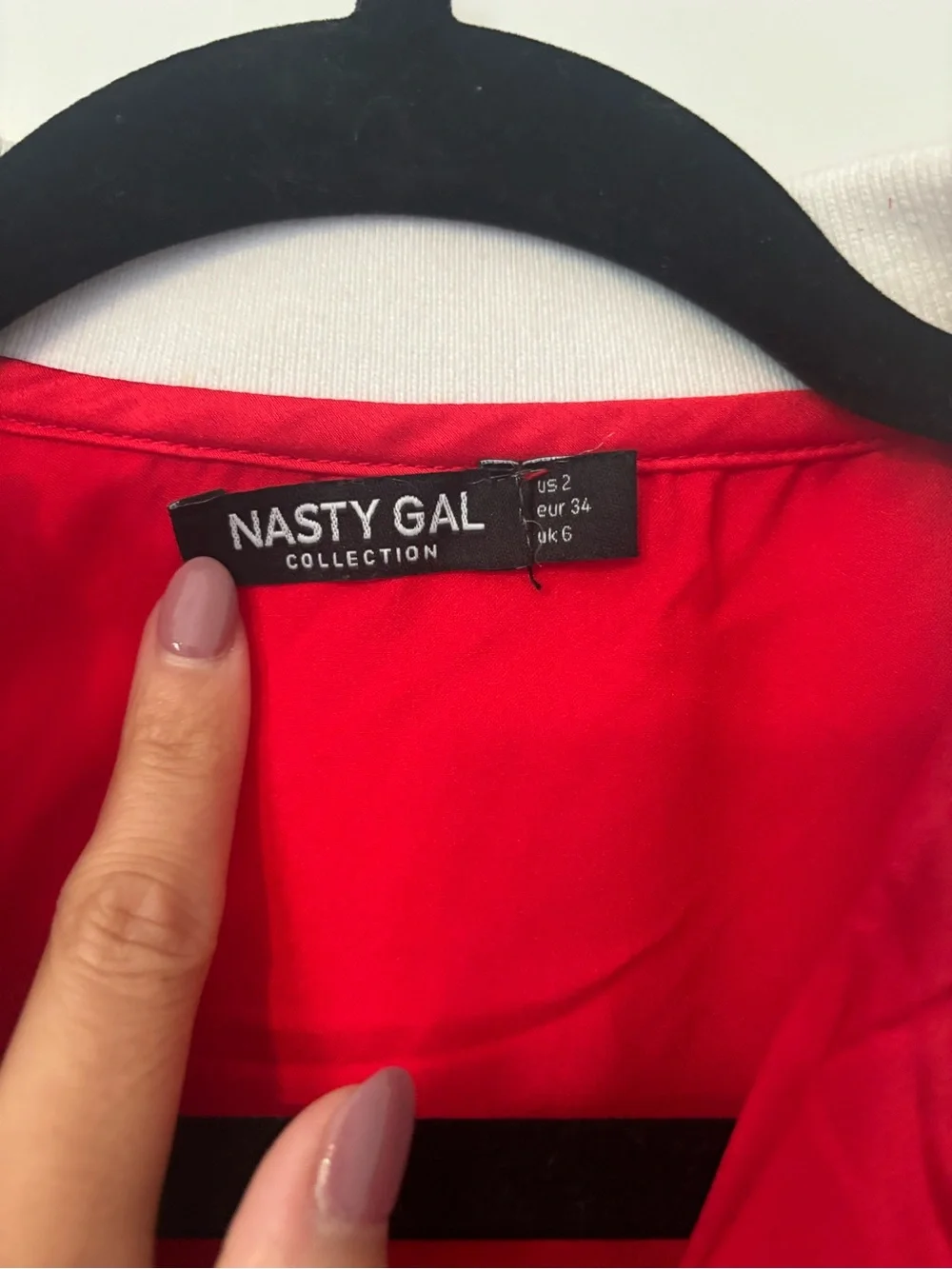 Nasty Gal Red Sleeveless Jumpsuit with White Collar - Picture 7 of 16